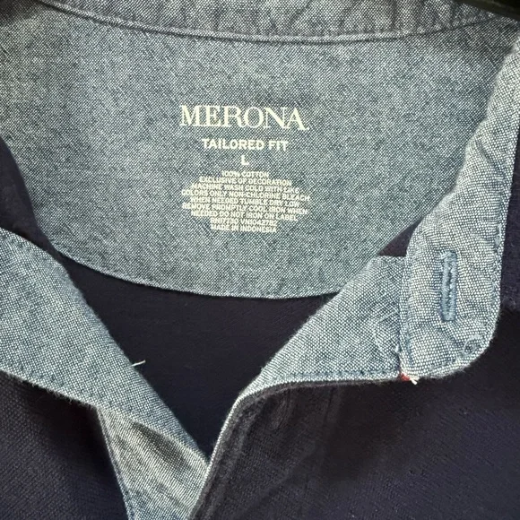 Men’s Merona Navy Blue Polo Shirt - Picture 3 of 3